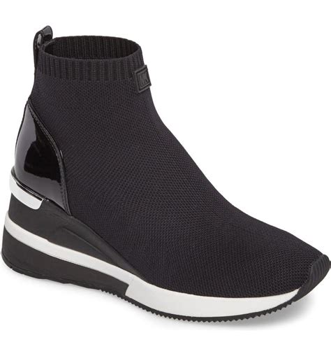 skyler knit bootie michael michael kors|michael kors skyler wedge sneakers.